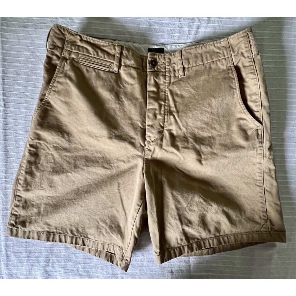 Wallace & Barnes Cotton Field Shorts JC-83 - Khaki - Men’s 34 - Button Fly